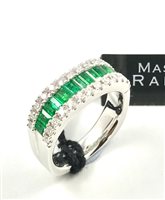 Anello Massimo Raiteri Donna in Oro bianco Smeraldo AN1289SM-14 - AN1289SM-14